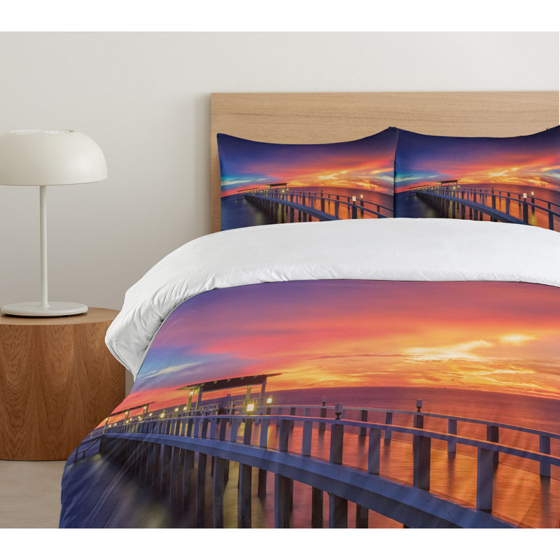 Coastal Duvet Cover, King Duvet Cover + 2 Shams