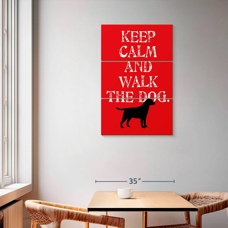 Tergel Keep Calm Labrador, 57" H x 36" W