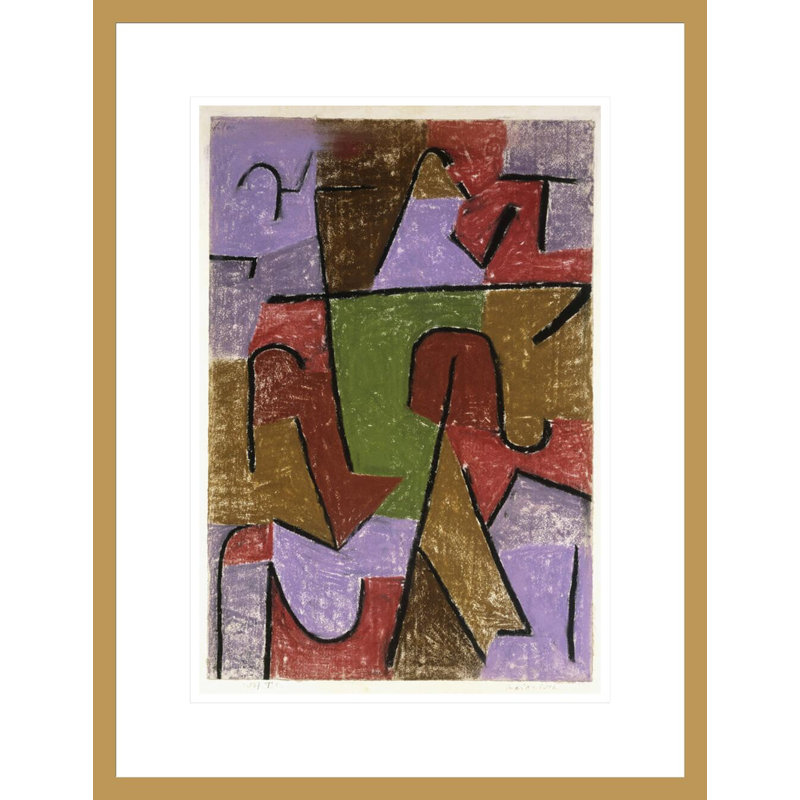 «Indianisch» par Paul Klee - estampe numérique encadrée, H 21,75 po x l 16,68 po