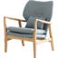 Fauteuil d'appoint rembourré avec coussin décoratif et bois de bouleau Amantha-419791161
