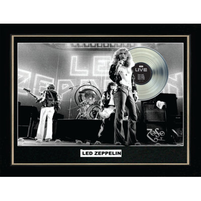 Led Zeppelin Live encadrée avec platine LP