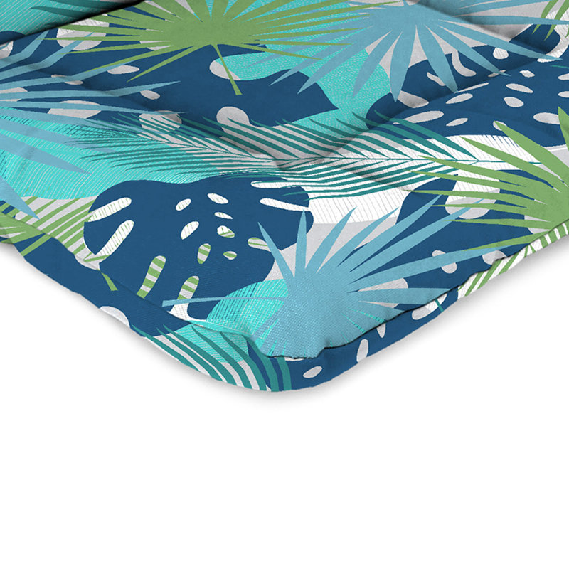21" x 38" Outdoor Chair Cushion with Ties and Loop, Blue