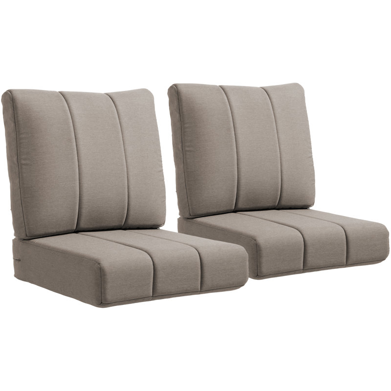 Ensemble de coussins de siège d'extérieur l 24 po x P 24 po Tracie, 2, Gris