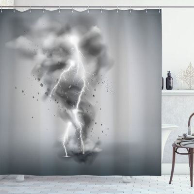 Shower Curtain with Hooks Included