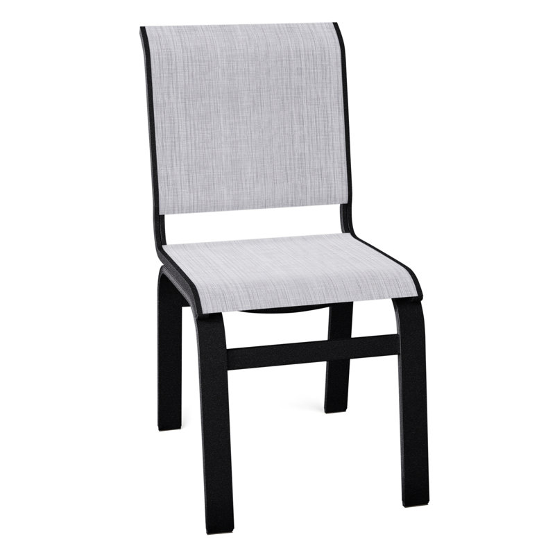 Chaise d'appoint de salle à manger Hiraku, Noir texturé, Bijou