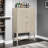 Olto Bar Cabinet, 68 Inch, 2 Shelves And Stemware Racks, Brown Veneer