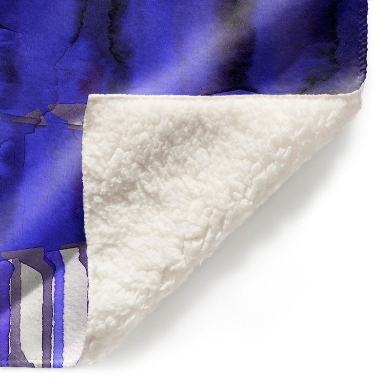 Couverture sherpae douce en bleu électrique balance act, l 51 po x L 60 po