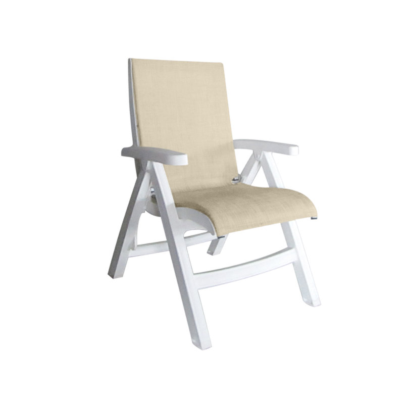 Grosfillex Jamaica Beach Folding Chair, Straw