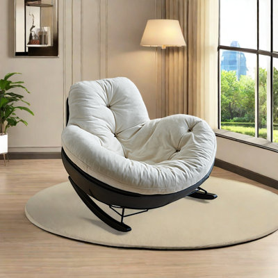 Chaise berçante légère et luxueuse