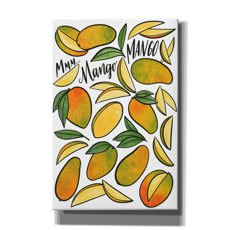 Toile épique «Mangoes» par Elizabeth Caldwell, 40 po x 60 po, H 60 po x l 40 po
