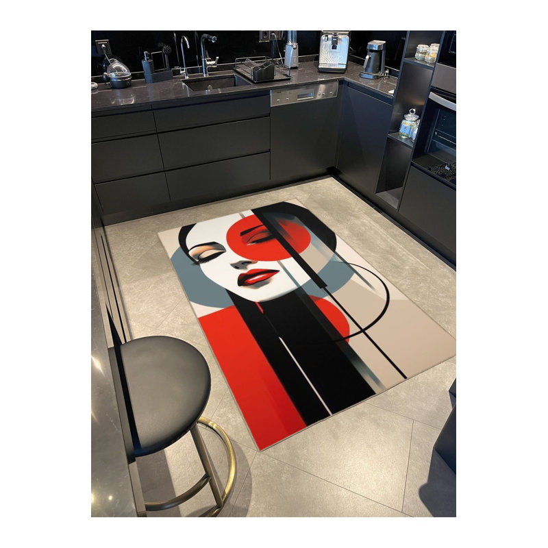 Tapis lavable à motif moderne Modern, Tapis de couloir 4 pi 11 po x 9 pi 10 po inclus