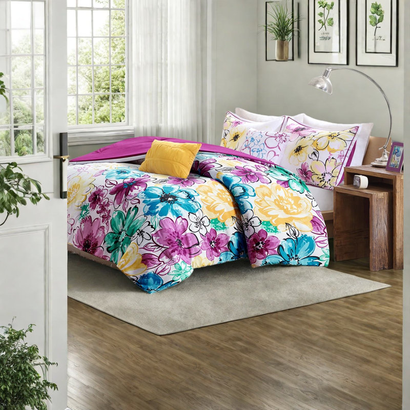 Antimicrobial Bedding Sets, Polyester Twin Xl Floral, Modern Home