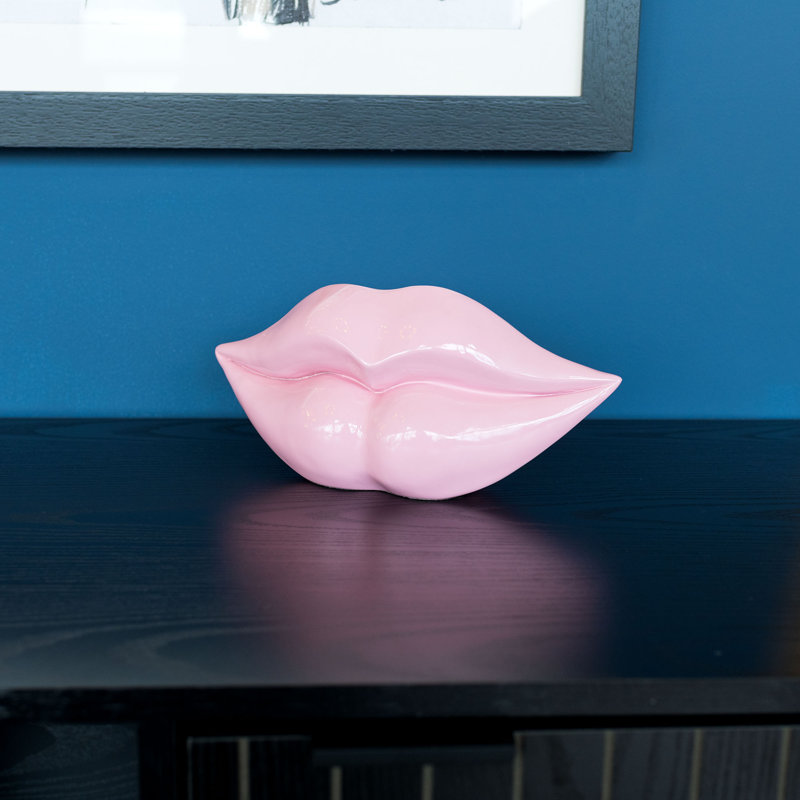 Magno Lips Decorative Object, Pink, 13" H x 29" W x 9" D