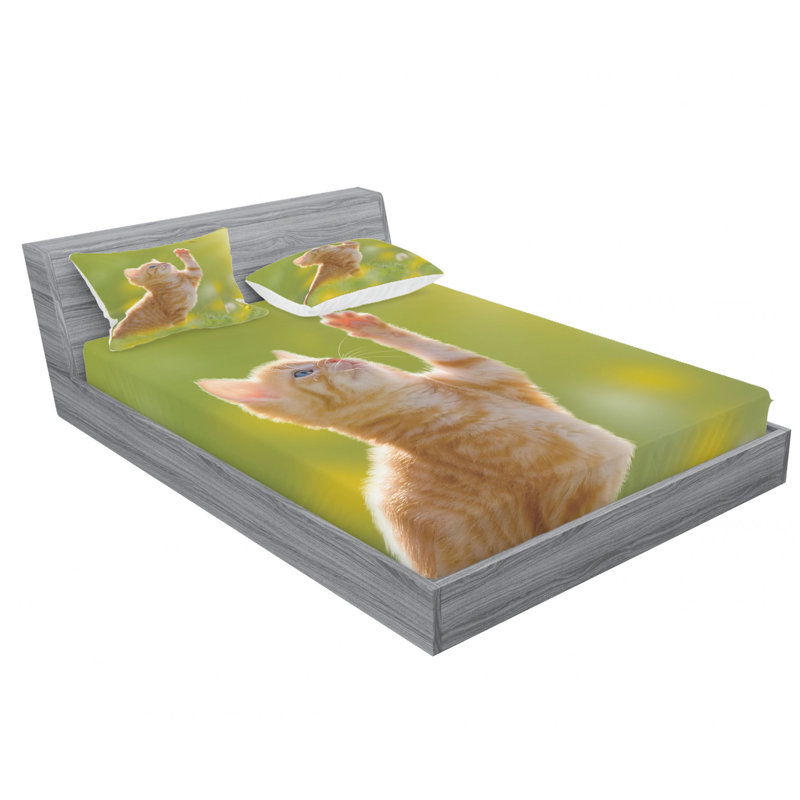 Microfiber Sheet Set, Queen Sheet Set with Fitted Sheet