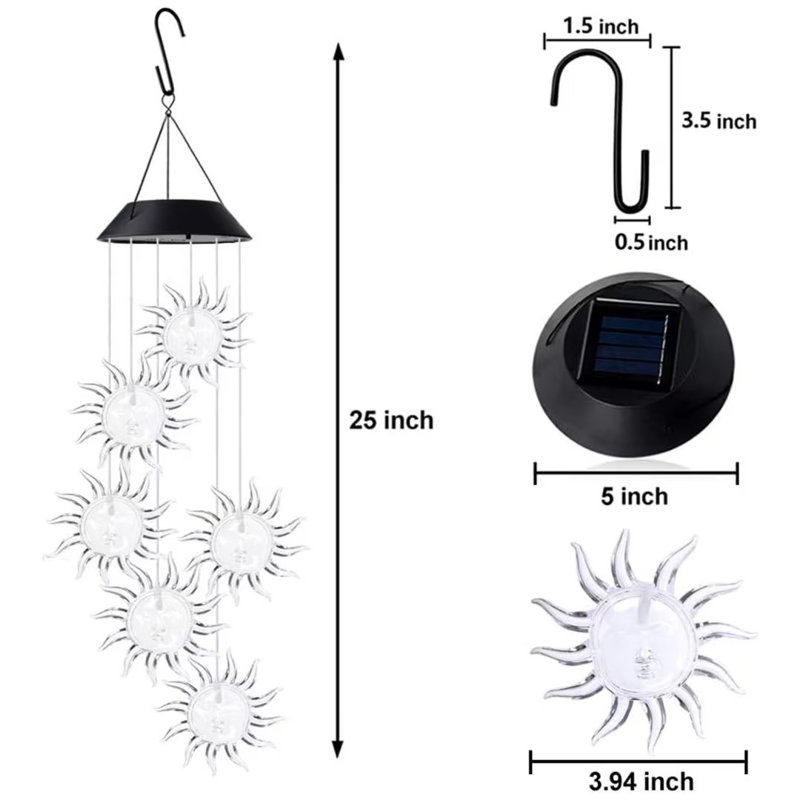 Éclairage solaire solaire pour la cour de jardin