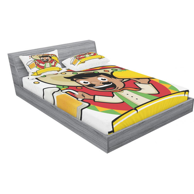 Microfiber Sheet Set, Queen Sheet Set with Fitted Sheet