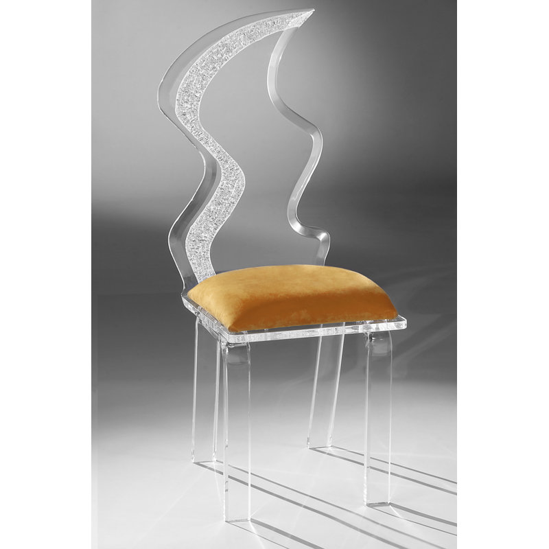 19'' H Upholstered Side Chair, Orange