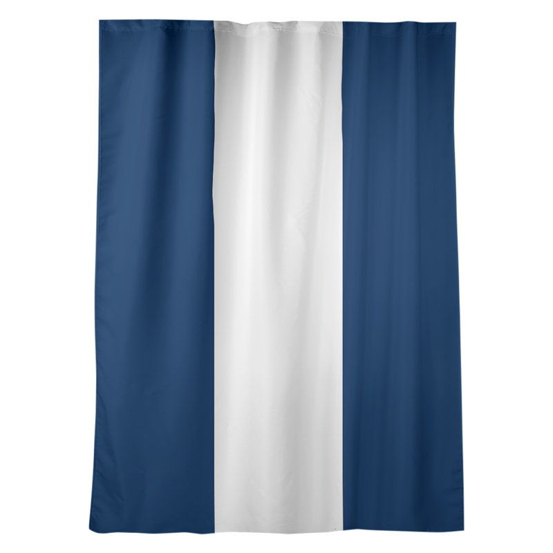 Blackout Curtain Single Panel, Navy/White
