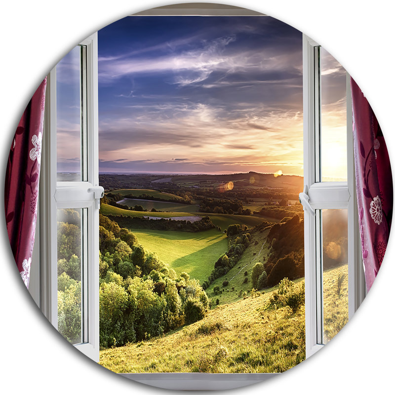 « window view », reproduction de photo sur métal, H 23 po x l 23 po x P 1 po
