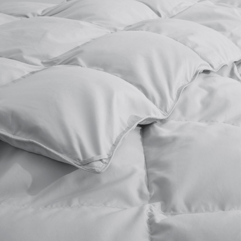 Insert de couette en duvet d'oie légère et respirante, Édredon simple, Light Grey