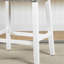 2 tabourets à hauteur de comptoir, sièges de selle gris, finition blanchie, 2 tabourets en bois d'hévéa massif, velours blanchi, durabilité-1012628684
