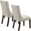 Chaises de salle à manger modernes en similicuir capitonné blanc (2 pièces)