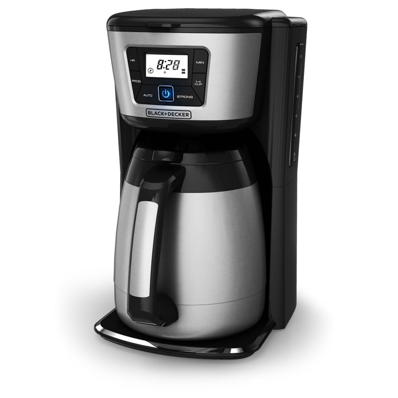 BLACK+DECKER CM2035B-1 BLACK+DECKER 12-Cup Thermal Coffee Maker, Keep Coffee Hot with Insulated Stainless Steel Carafe, Digital Controls, Easy to Clean.