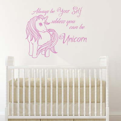 Décalcomanie murale chambre de bébé licorne