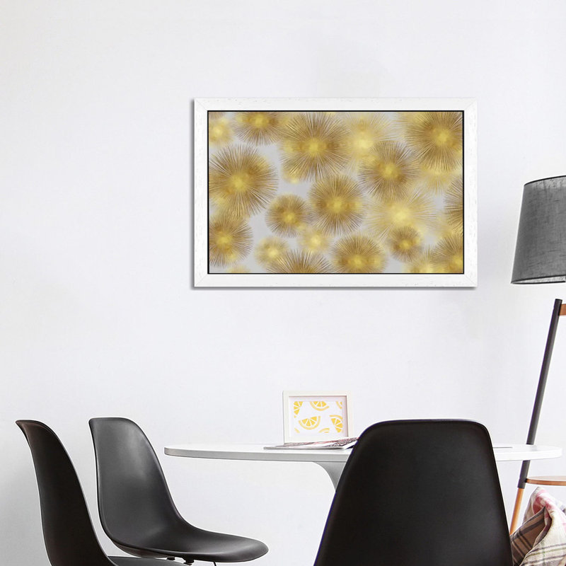 Sunburst Cluster by Abby Young - Print on Canvas, White Floater Framed, 66.04 cm H x 45.72 cm W x 1.91 cm D
