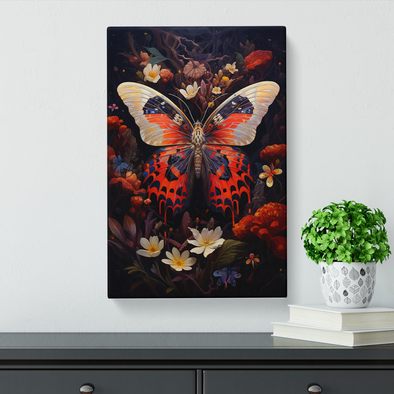 Moth Expressionism - No Frame Print, 76cm H x 50cm W x 3cm D