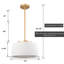 Luminaire suspendu moderne avec abat-jour tambour en tissu DEL