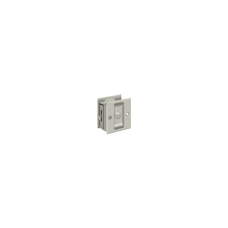 Brass Pocket Door Hardware, Brushed Nickel