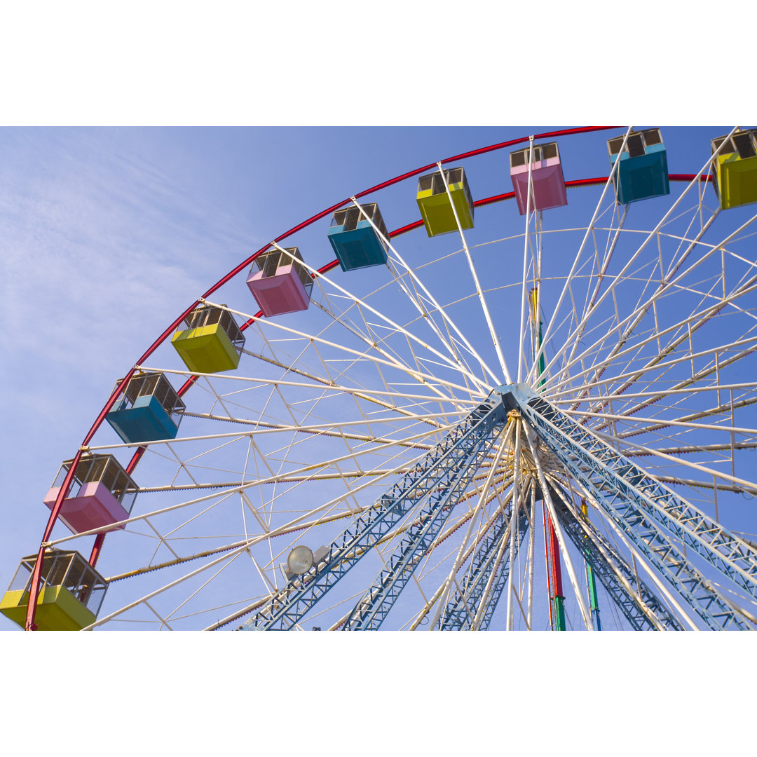 Riesenrad in klarem Himmel von Phaucet - Leinwandbild