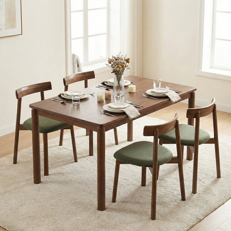47 cm H Upholstered Dining Chair, Green