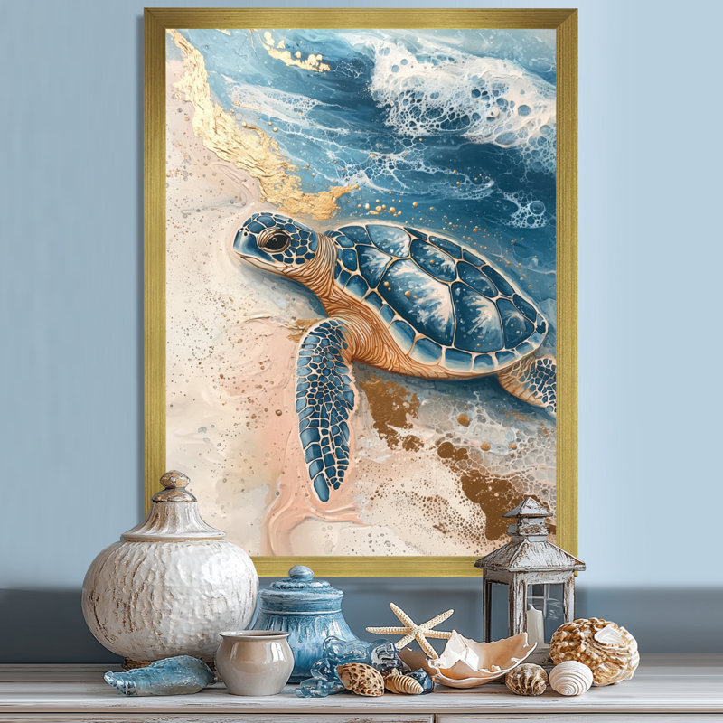 Colaluca - animaux, reproduction d'art sur toile, H 32 po x l 24 po, Impression encadrée, Doré