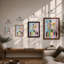 Rainbow Floral Bouquet Maximalist 1 Piece Single Picture Frame Wall Art-1170531577-1170531578