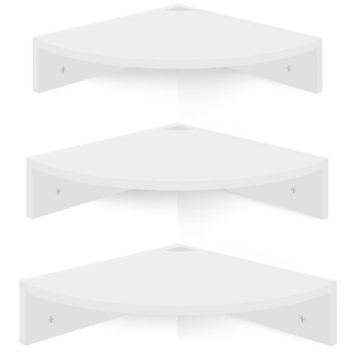 Corner Floating Shelves Wall Mounted Storage Organizer Set of 3