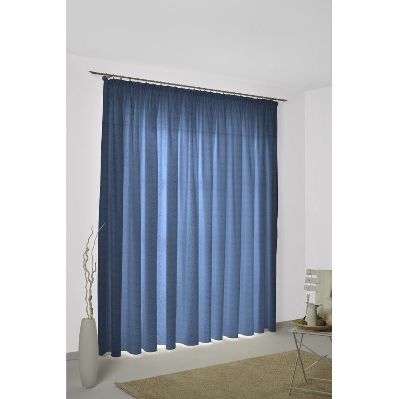 Wiessee Cotton Blend Room Darkening Curtain Single Panel, 150cm Width x 335cm Drop