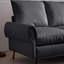 Canapé modulaire 81 po avec méridienne réversible, cuir technique gris foncé de couleur moderne