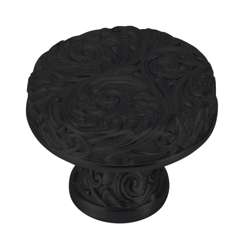 edgar berebi georgetown knob in matte black plate, Matte Black