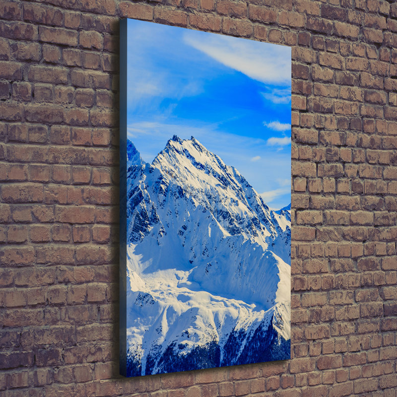 Mountains In The Winter - Wrapped Canvas Print