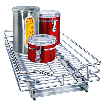 Organisateur d'armoire coulissant chromé pour armoires de cuisine LYNK PROFESSIONAL