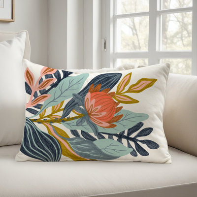 Thersea Fun Floral Group Rectangular Pillow Cover & Insert