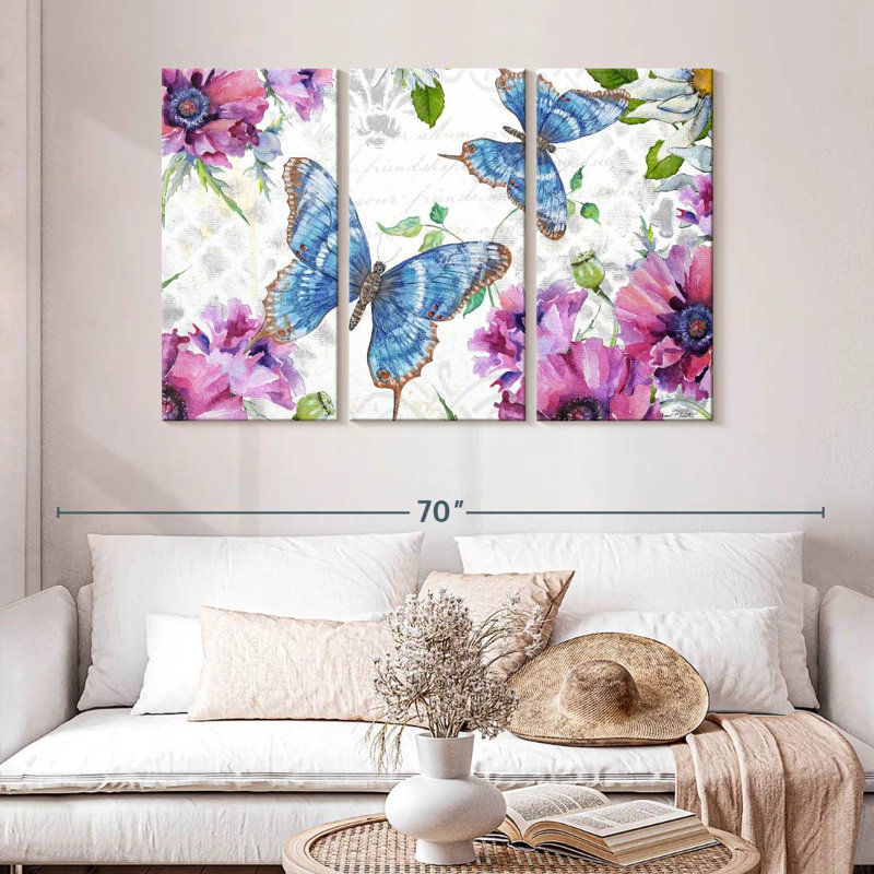 Brampt Floral Butterfly Garden II, 32" H x 50" W