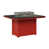 Hammered Top Black with Scarlet Red Base