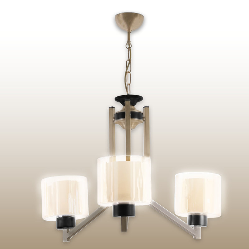 Lustre en cuivre à hauteur réglable 3 lumières