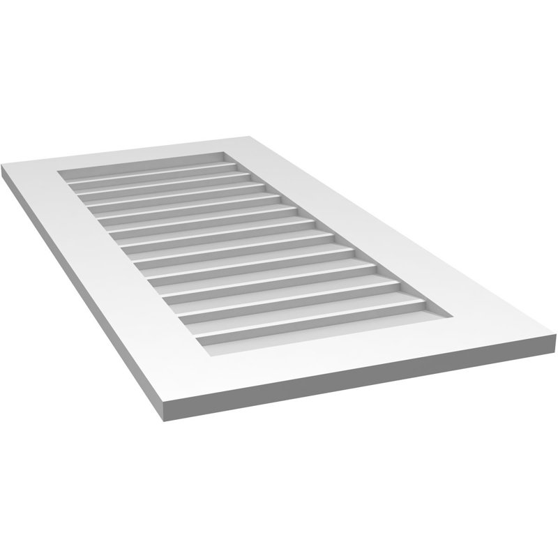 Vent à pignon rectangulaire en uréthane non-fonctionnel, H 40 po x l 20 po x P 1 po