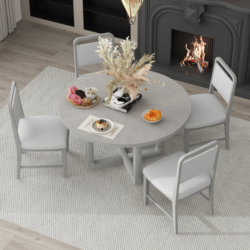 5-Piece Round Dining Table Set