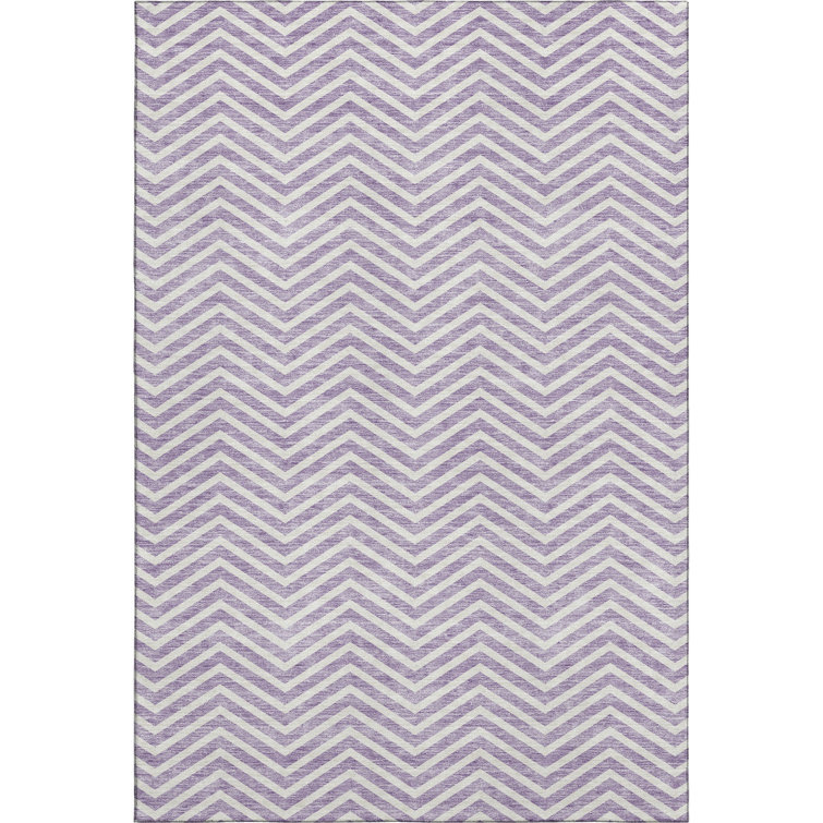 Premium Machine Washable Prisco Lilac Rug