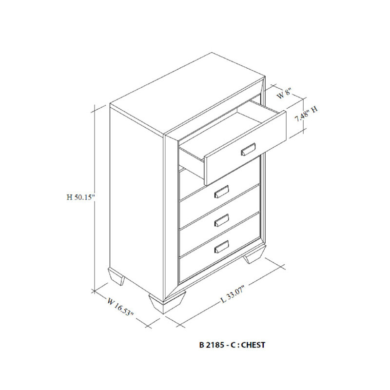 Commode 5 tiroirs Mosquera